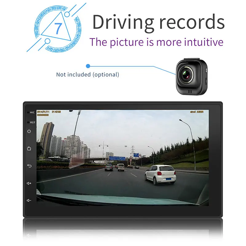 2019 г. автомобильная стереосистема MP5 GPS Bluetooth Wi Fi Android 8 1 плеер + 16 ГБ автомобильный