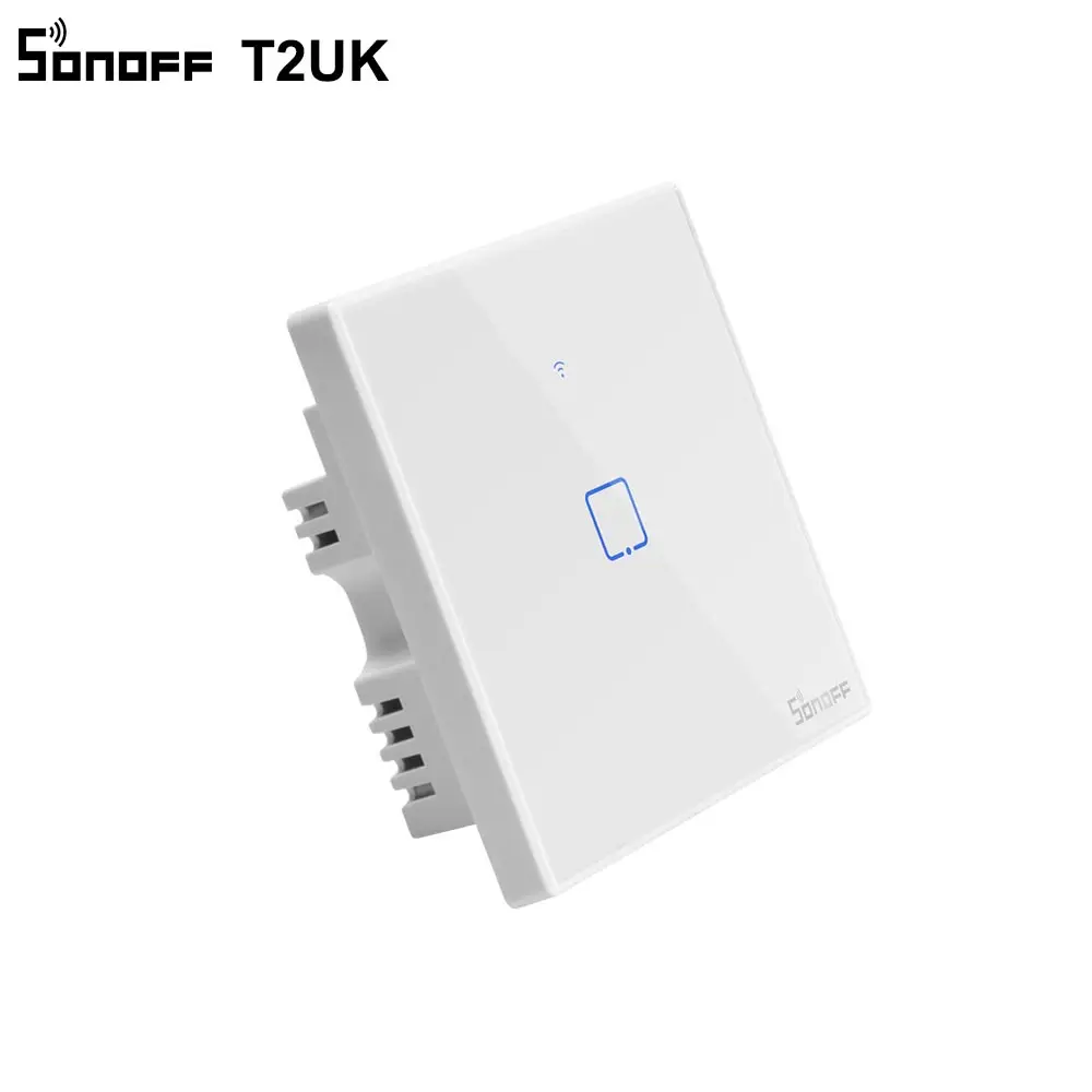 Интеллектуальный выключатель света SONOFF T2UK Wi-Fi настенный светильник сенсорный выключатель, 1/2/3 умный переключатель дистанционного Управление Alexa, 433 RF/Голосовое управление/приложение пульт дистанционного управления Управление переключатели Стекло Панель TX