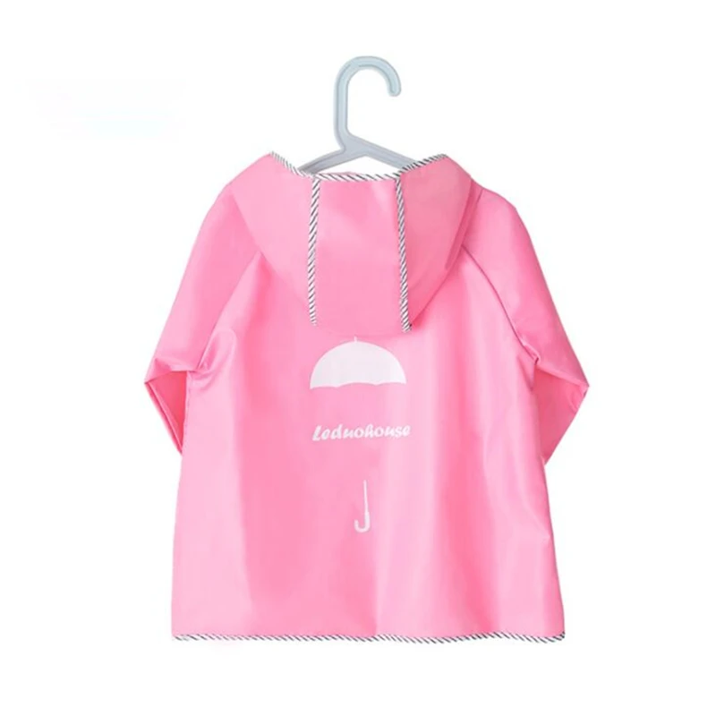 Высококачественное водонепроницаемое пальто-дождевик из полиэстера для мальчиков и девочек, ветрозащитное пончо, детский дождевик N262 - Цвет: Розовый