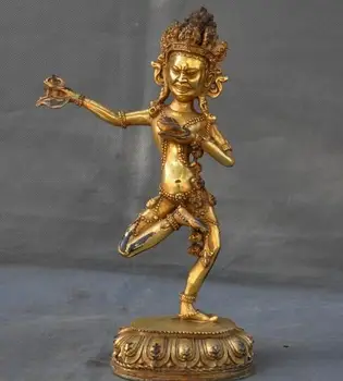 

Tibet Buddhism bronze Gilt Vajrayogini Vajravarahi Dakini Goddess Buddha statue