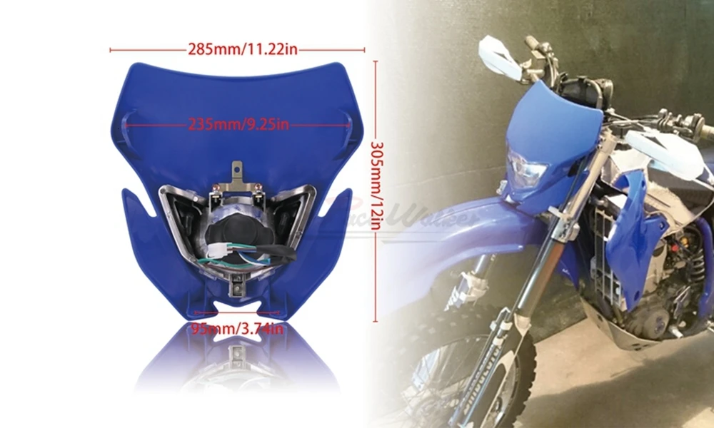 Для Yamaha Honda WR 450 250 YZ мотоцикл TTR внедорожный H4 фара эндуро супермото Байк фары для мотокросса обтекатель