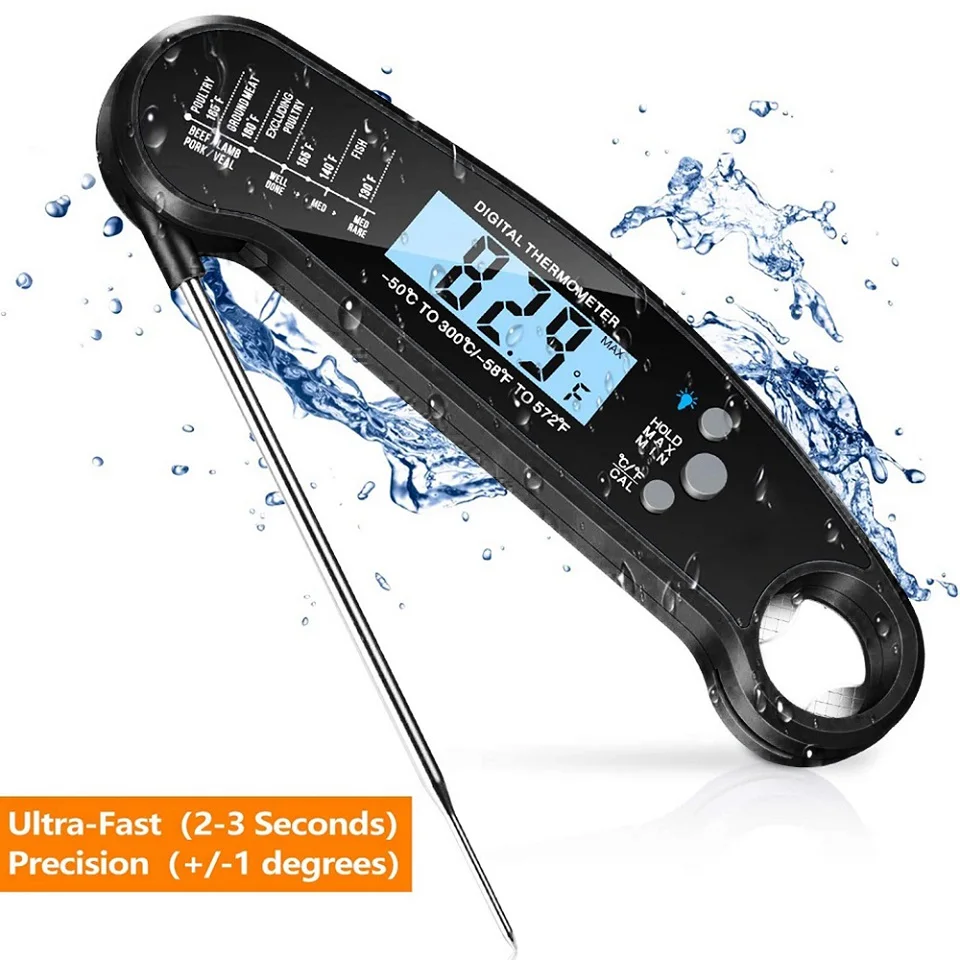 AIRMSEN Wireless Meat Thermometer, Smart Bluetooth Meat Thermometer with  195ft Wireless Range