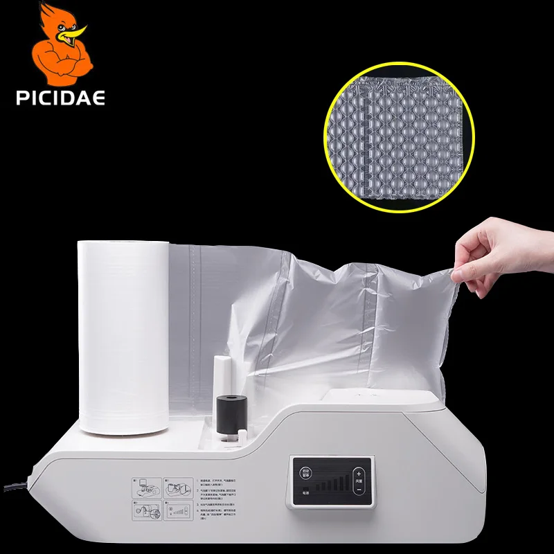 

Bubble Pillow Inflator Gourd Film Pump Mini CNC Automatic Continuous Filling Package Air Column Bag Buffer Wrap Cushion Sealer