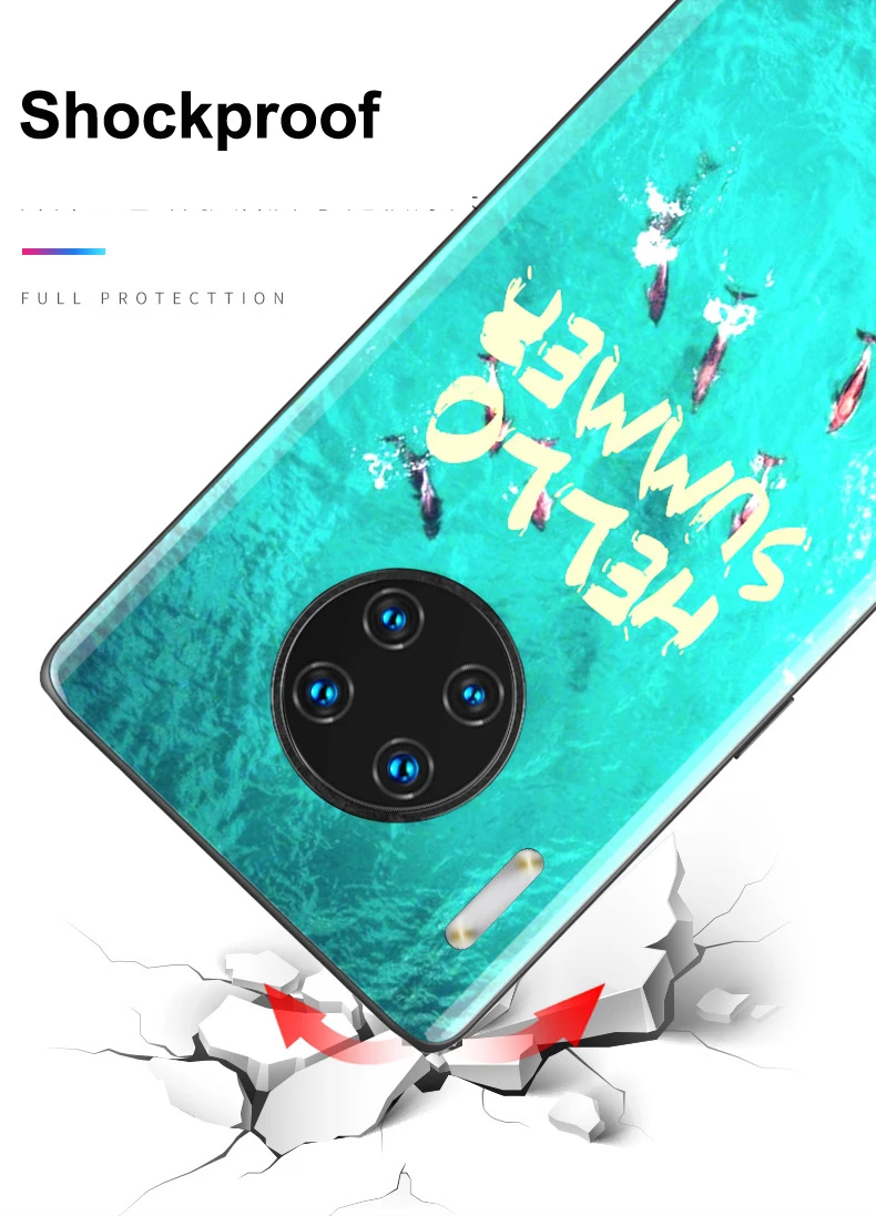 Роскошный чехол для huawei mate 30 pro, чехол из закаленного стекла с мягким краем, ТПУ, силиконовый чехол для телефона, чехол для mate 30 5G