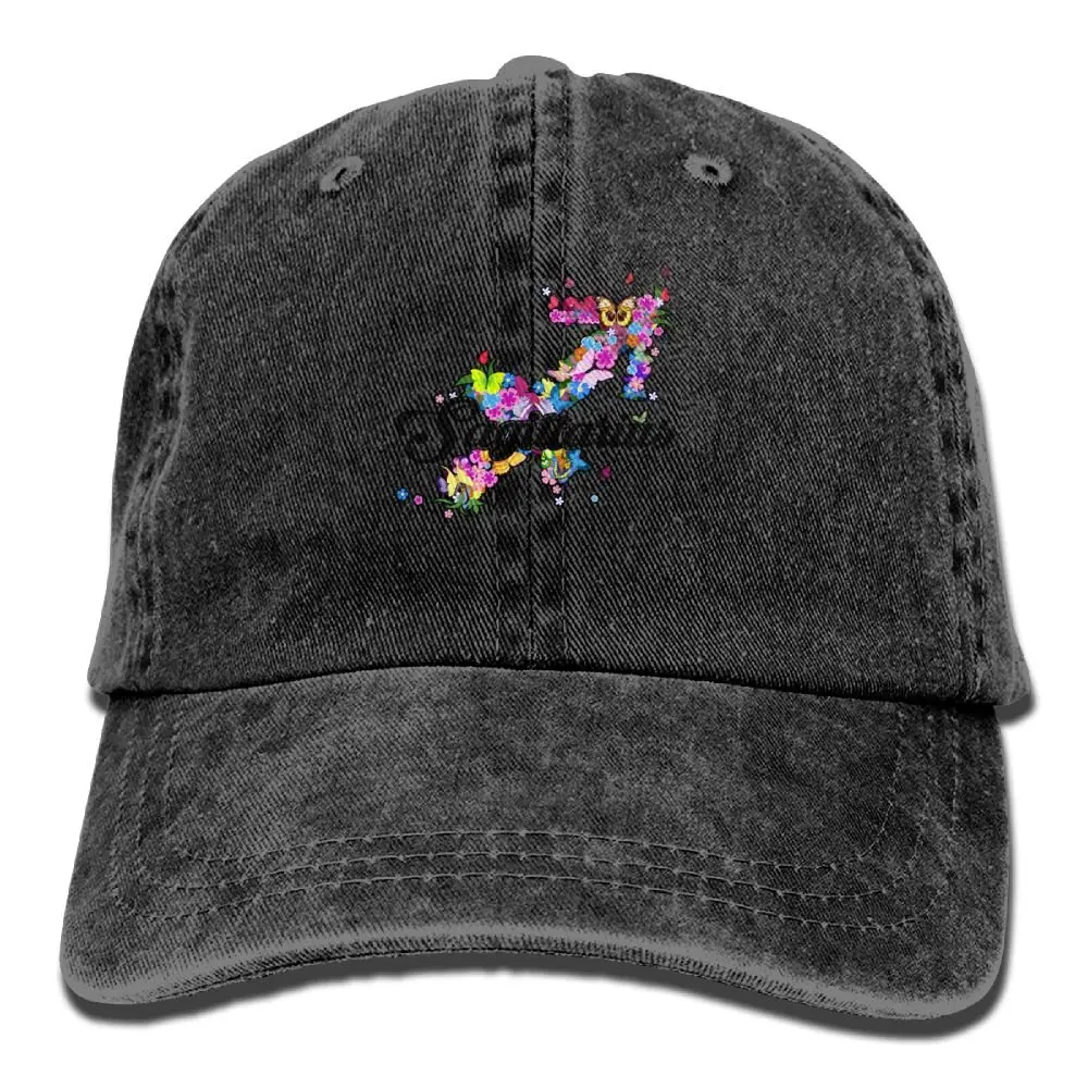 Бейсбольная кепка из денима с цветком Стрелец Регулируемая Мужская Повседневная Бейсболка