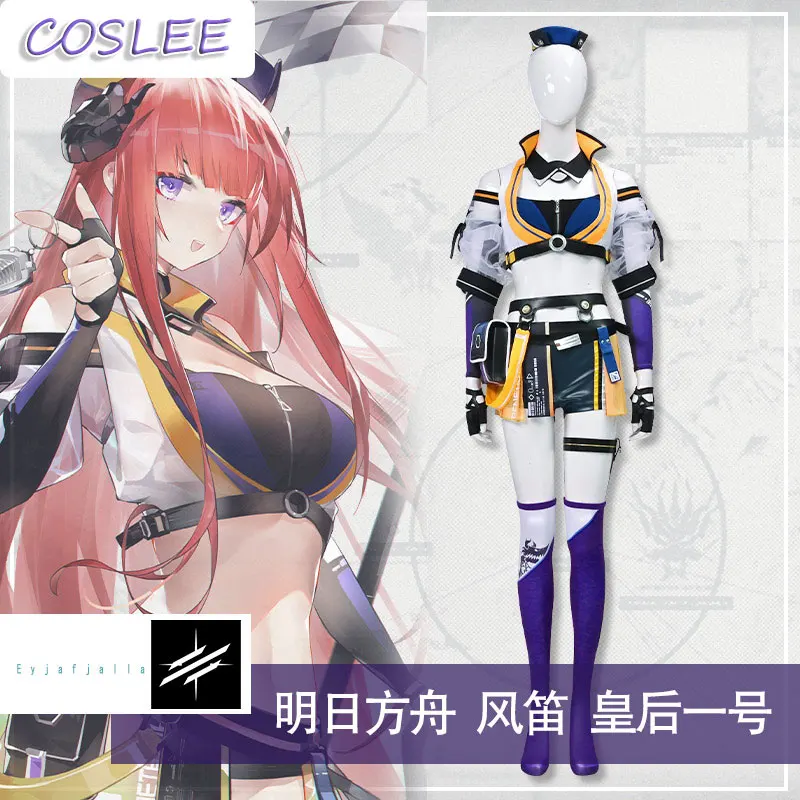 COSLEE [S-3XL] Arknights Bagpipe Queen No.1 gra wyścigowa mundurek przebranie na karnawał impreza z okazji Halloween strój Unisex nowy 2021