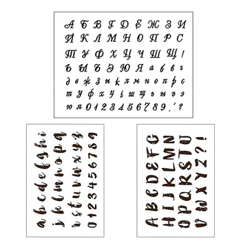 

Clear Stamps for DIY Scrapbooking Card English Russian Alphabet Number Transparent Stamp Making Photo Album Crafts Silicon Decor