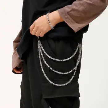 

6mm Width Twisted cutout Trousers Hipster Key Chains Key Punk Chain Metal Wallet Belt Chain Pant Jewelry Gifts For Friends