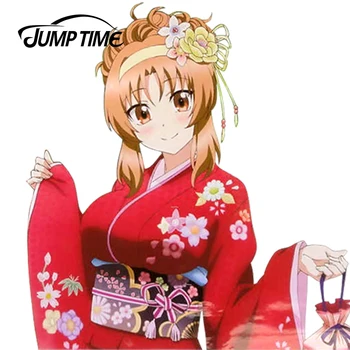 

JumpTime 13cm x 12.7cm Sexy kimono Girl Car Sticker D-Frag! Cartoon Beauty Anime JDM Window Decal
