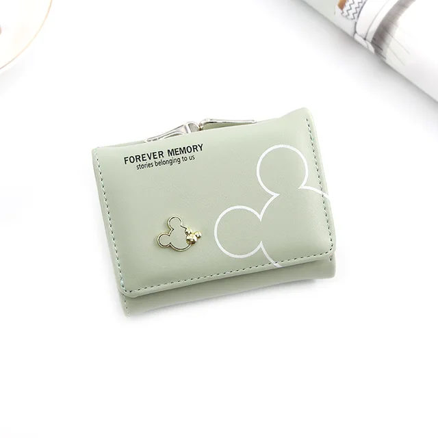2020 Cartoon PU Leather Women Purse Pocket Ladies Clutch Wallet Women Short Card Holder Cute Girls Wallets Handbag Coin Bag green