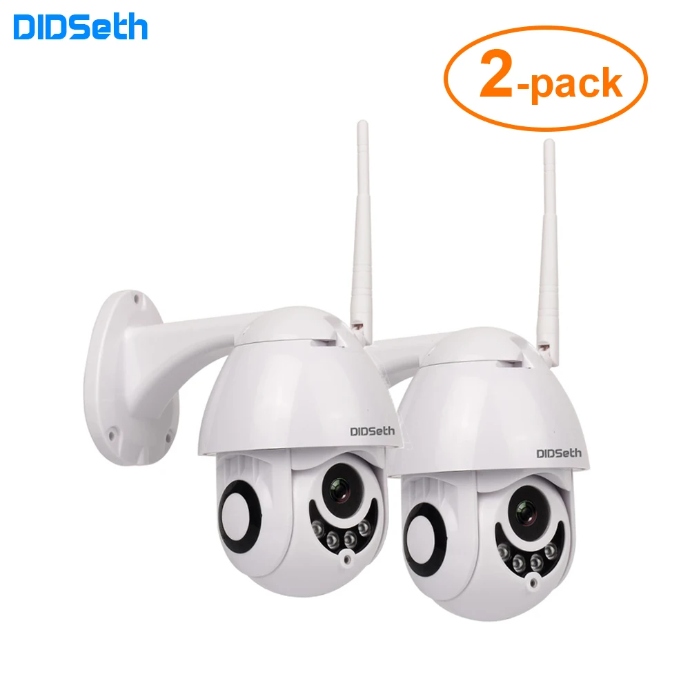 

DIDSeth 2pcs WIFI Camera Outdoo PT IP Camera 1080p Wi-fi Dome CCTV Security Cameras IP Camera 2MP IR Home Surveilance