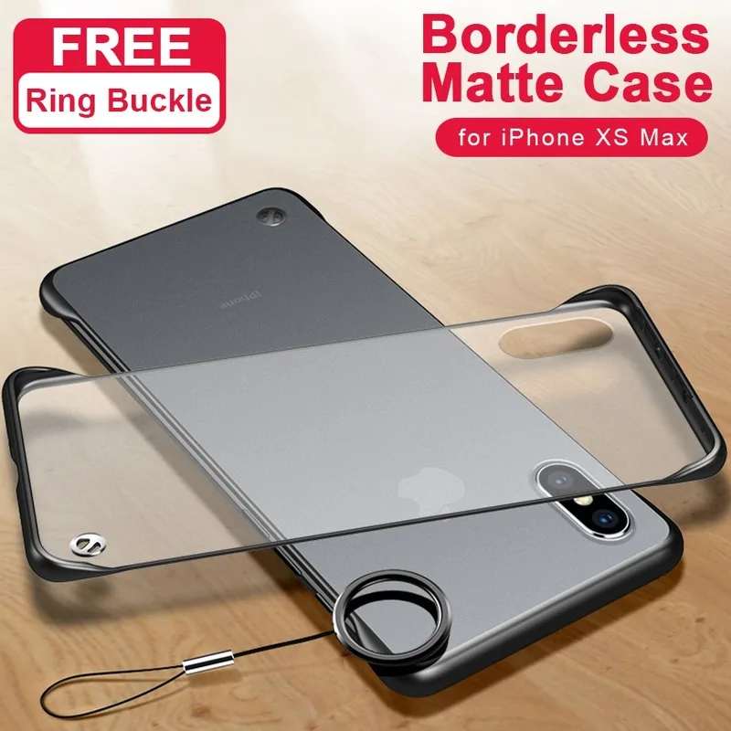 Безрамочный противоударный чехол для iPhone 6 6S 7 8 Plus Xs X XR 11 Pro Max матовый тонкий