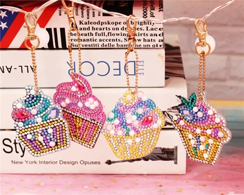 

HUACAN Special Shaped Diamond Painting Keychain Diamond Embroidery Keyring Bag Diamond Mosaic Accessories