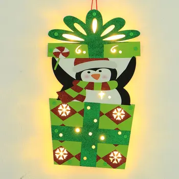 

Christmas Gift Penguin Glowing Pendant Christmas Bar Mall Home Decor Pendant Luminous Toys
