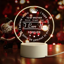 

Birthday Gift for Brother Christmas All Holidays USB Warm Night Light Sleeping Bedside Night Lamp Party Bedroom Decor