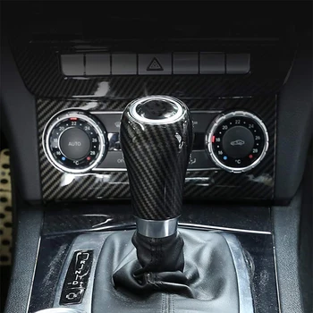 

6 Styles For Mercedes Benz C Class W204 E W212 GLK X204 CLS W218 A G Class Car Accessories ABS Car Gear Shift Head Trim Sticker