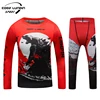 Cody Lundin Training Kids Rash Guard Compression Base Layer Tights No Gi BJJ Fitness Boxing Fightwear jiu jitsu Rash Gard Set 4