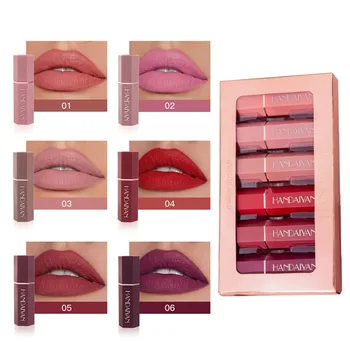 

Professional 6Pcs Beauty Makeup Lipstickes Sets Cosmetic Lipstick Gloss Matte Make Up Lipstick Box #