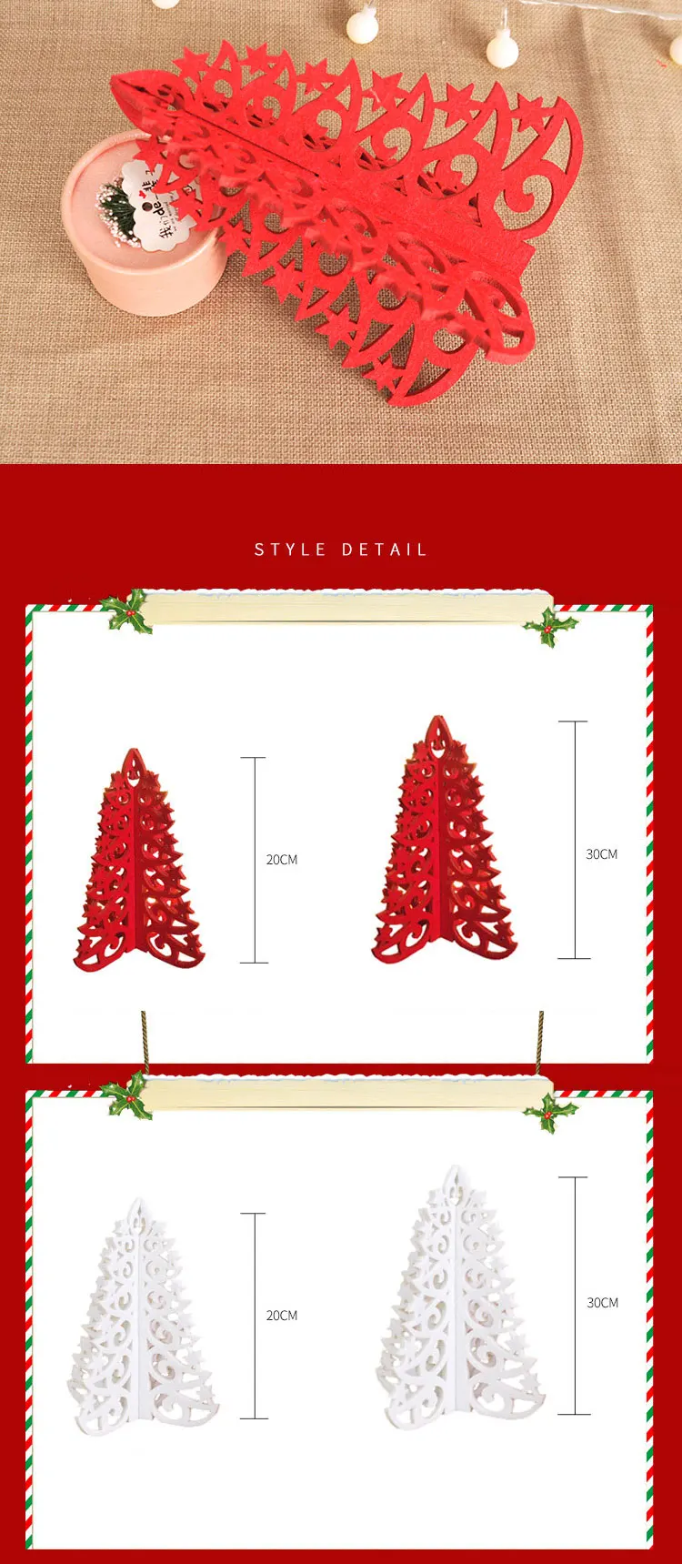 20-30 см полые звезды войлочная ткань DIY Рождество домашнее украшение в виде дерева Navidad аксессуары фестиваль подарки для детей