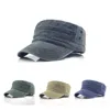 1Pc Solid Color Men's Army Cap Military Adjustable Flat Cap Classical Style Sunscreen Sun Hat Casual Hat ► Photo 1/6