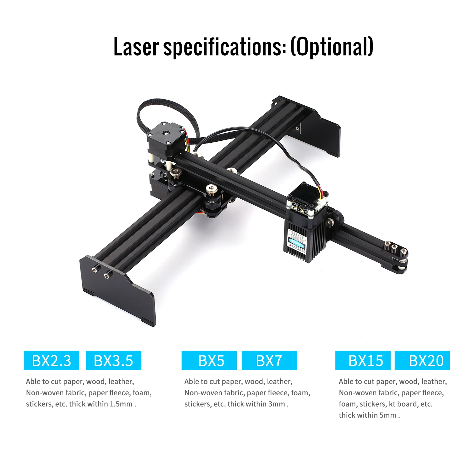 

VG-L7 405nm/445nm US Plug 2.3W CNC Mini Desktop Laser Engraver Household Art Craft DIY Laser Engraving Cutter for Wood Plastic