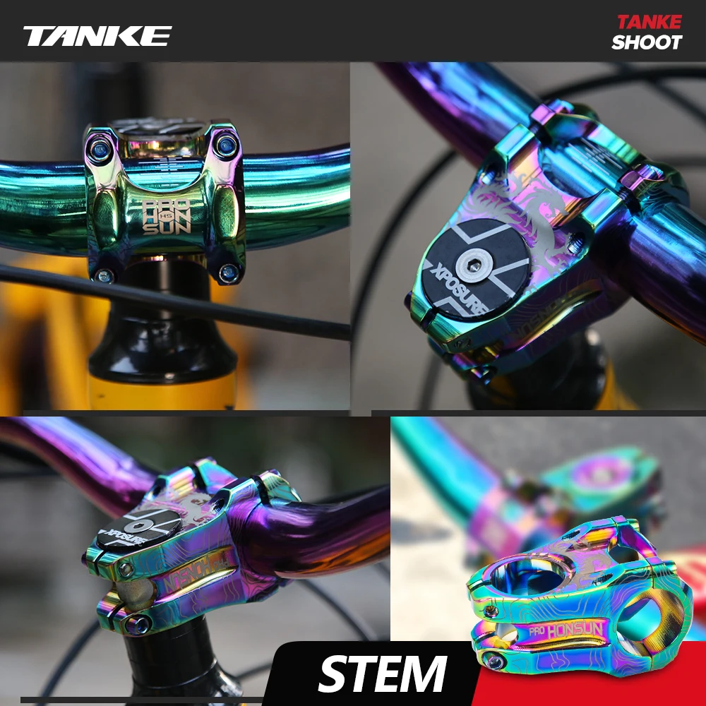 Bicycle Stem TANKE MTB Mountain Bike Stem Aluminum Alloy Ultralight High strength Short 31.8&times;28.6MM Bicycle CNC Stem DH/AM/XC Parts Table 565