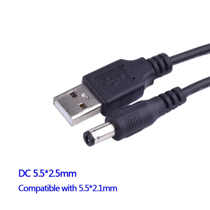 Разъем питания постоянного тока USB преобразователь в 5 5*2 мм/разъем 5525 с кабелем