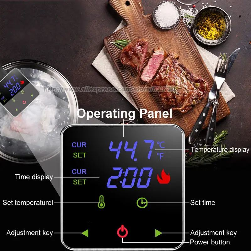Steak machine 1100W Low temperature slow cooking machine stainless steel  food thermostat cooker slow cooking stick SJ-S016 - AliExpress