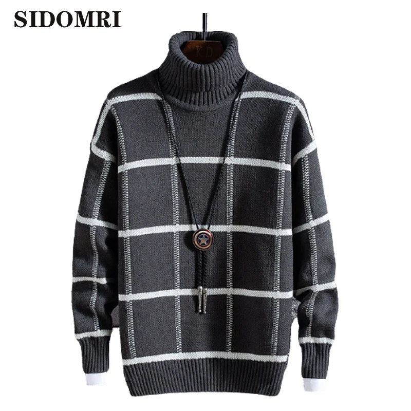 

Autumn/Winter men's sweater loose-fitting autumn jacket knit bottom shirt Pullover Men Cashmere fashion turtleneck thick sweater