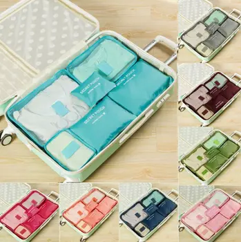 

6pcs Travel Bags Organizer Waterproof Organizer Bag Clothes Pouch Portable Storage Case Luggage Suitcase Storage bag
