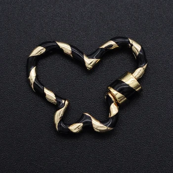 

2pcs/lot 21x26mm Enamel Butterfly Trendy Jewelry Spiral Clasp Hanging Chain Hook Carabiner DIY Necklace Bracelet Hand Made