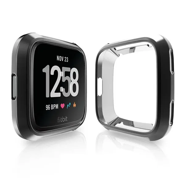Новые защитные чехлы из ТПУ Для Fitbit Versa, сменный защитный чехол для Fitbit Versa - Цвет: Черный
