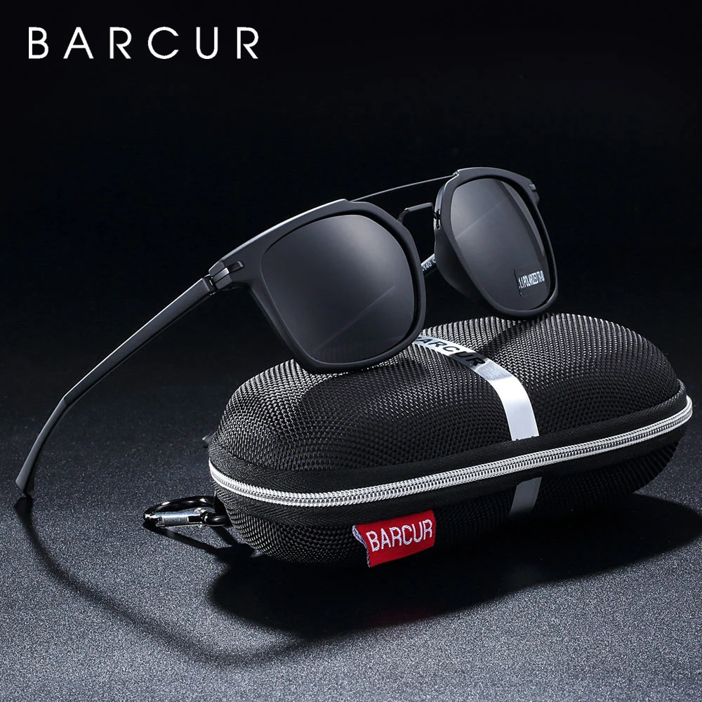 BARCUR Дизайнерские мужские классические Поляризованные солнцезащитные очки для вождения, рыбалки, спорта на открытом воздухе, ультра-светильник, серия TR90, солнцезащитные очки