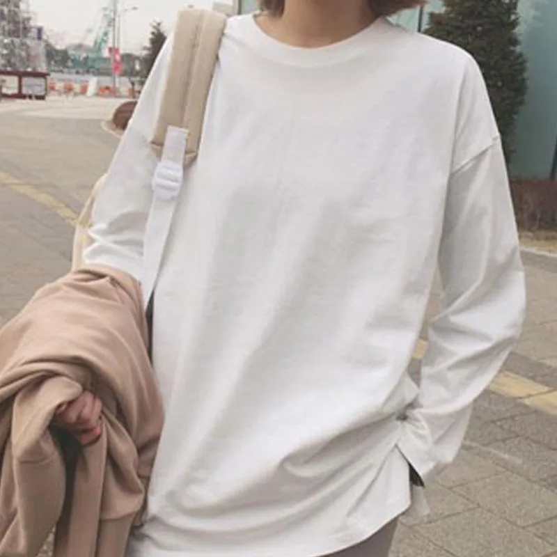 

Women Long Sleeve T Shirt Woman Tops Spring Autumn Women's Tee Shirt Casual Loose Women T-shirts Fashion Female T-shirt Tee Tops