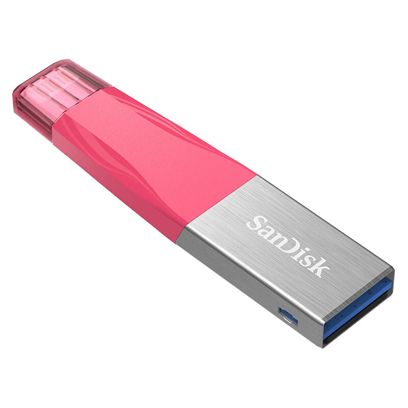 Флеш-накопитель iXPAND sandisk USB 3,0 OTG 32 Гб 64 ГБ флеш-накопитель Lightning to Metal Pen Drive 128 ГБ U диск для iPhone iPad iPod Memory Stick - Цвет: Розовый