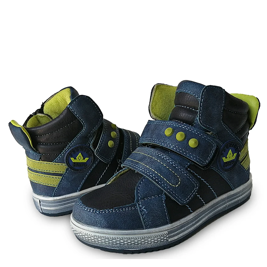 Супер качество; 1 пара; модные детские кожаные кроссовки для мальчиков; детская обувь с поддержкой арки; жесткий ботинок - Цвет: green