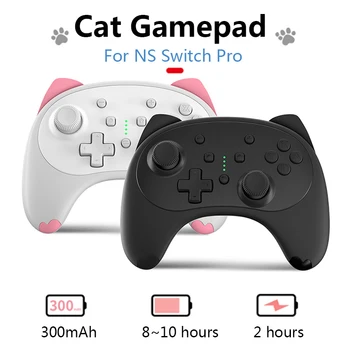 

cartoon kitten wireless controller Bluetooth gamepad motion controller sensor for Switch Pro for Nintendo Switch / Switch Lite