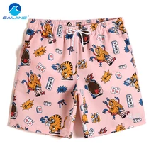 Новинка, мужские плавки Gailang с рисунком Маджонга, купальный костюм с цветочным принтом, пляжные шорты, сетчатые трусы