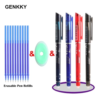 

Genkky 12PCS/LOT Magic Erasable Pen Refill 0.5mm Set Washable Handle Gel Pen School Office Writing Supplies Students Gifts