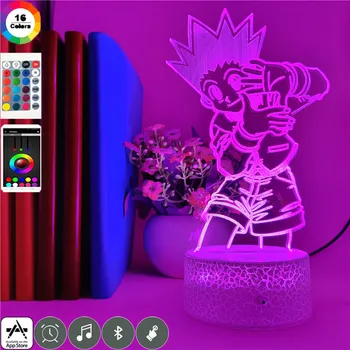 

Bluetooth Speaker Gon Freecss Figure Anime Nightlight Led Battery Powered Nightlight for Child Gift Hunter X Hunter Gift 3d Lamp
