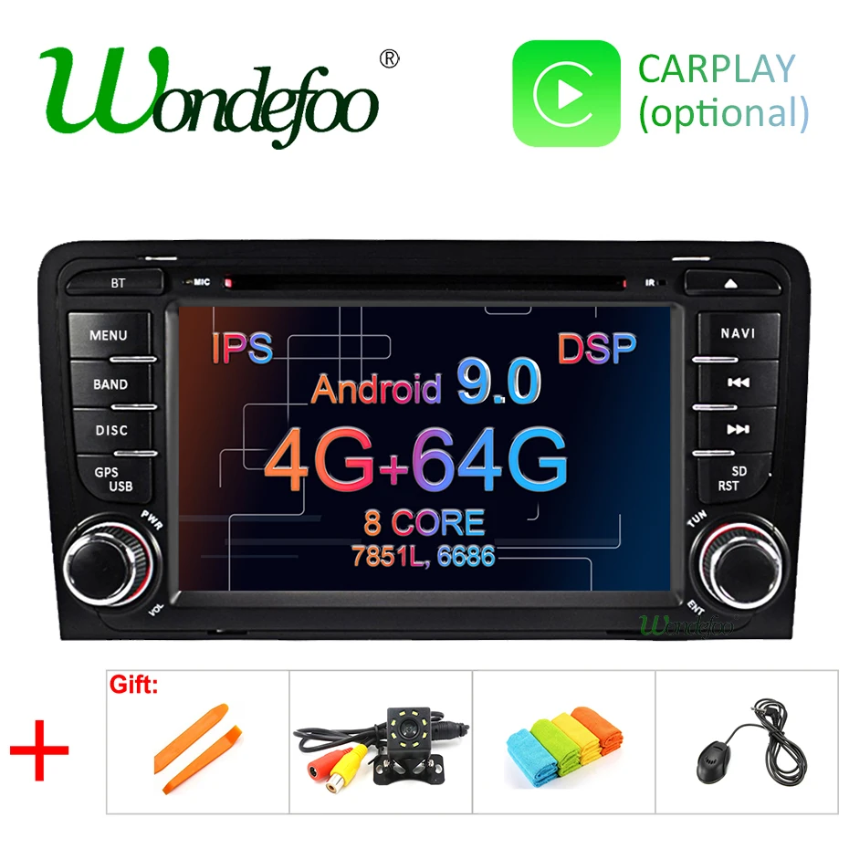 Cheap Android 9.0 IPS DSP 4G 64G 2 DIN DVD Player For Audi A3 8P 2003-2012 S3 2006-2012 RS3 Sportback 2011 Multimedia Stereo GPS Radio 0 Cheap Android 9.0 IPS DSP 4G 64G 2 DIN DVD Player For Audi A3 8P 2003-2012 S3 2006-2012 RS3 Sportback 2011 Multimedia Stereo GPS Radio 0
