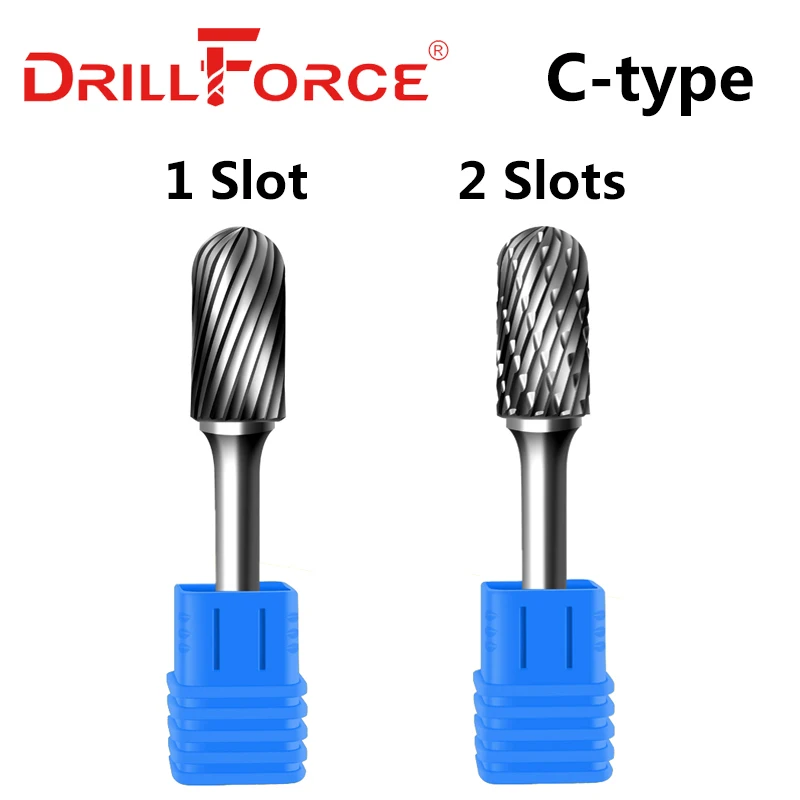 Drillforce 1PC C/CX Type Tungsten Carbide Rotary File Point Burr Die