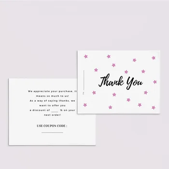 

Custom Thanks Card , Thank You Business Card, Marketing for Makers or Sellers，A card with a star,simple card