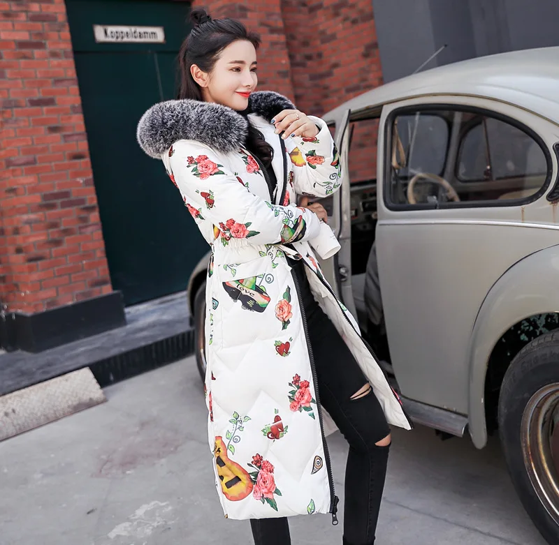 

2019 New Style Cotton-padded Clothes Women's Mid-length down Jacket Cotton-padded Clothes Korean-style Fashion Slim Fit Slimming