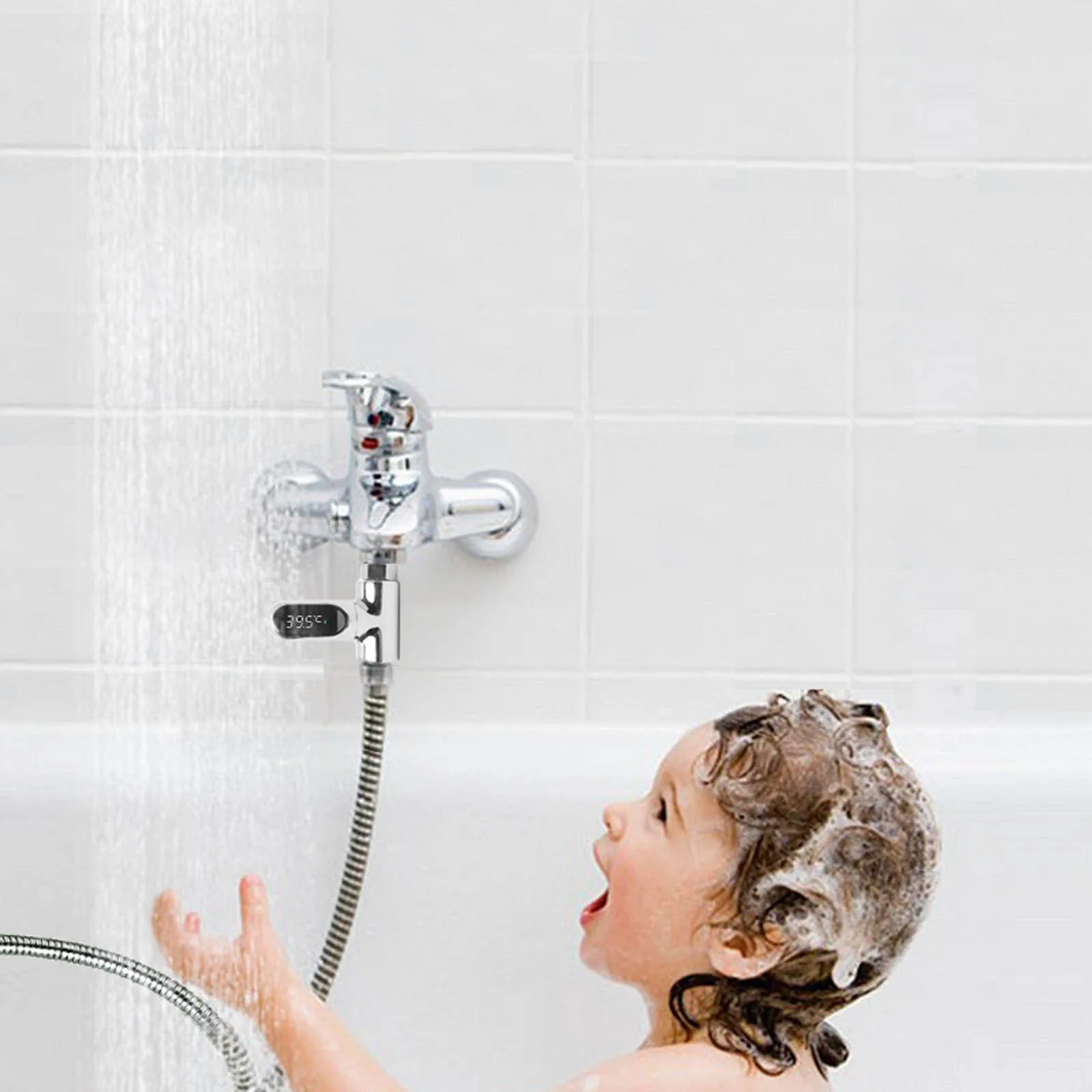 360 &deg; Swivel Led Display Home Water Flow Faucet Shower Thermometer Temperature Monitor Baby Smart Thermostat For Home