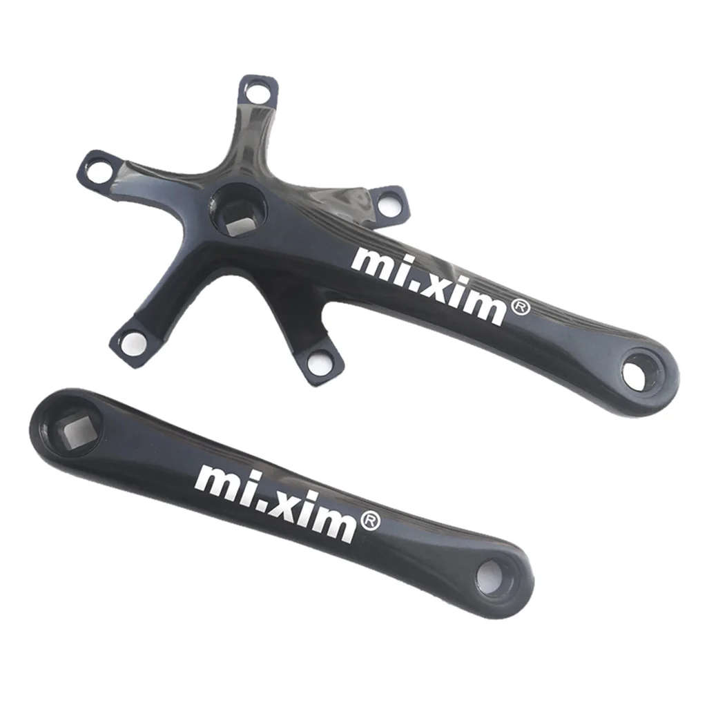 mi. Xim Road Bike Crank Arms 170mm 130BCD Aluminum Bicycle Crankset MTB Road Bike Bottom Bracket Crank Arm for Folding Bike