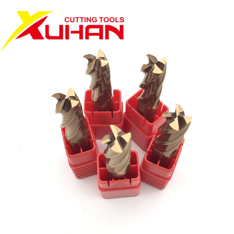HRC55 Carbide end mill 50pcs 100pcs 4Flutes Milling Cutter Alloy Coating Tungsten Steel cutting tool CNC maching Endmills
