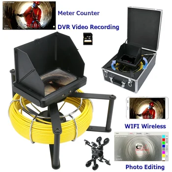 Best MAOTEWANG Pipe Sewer Inspection Video Camera With Meter Counter / DVR Video Recording / WIFI Wireless/23mm HD 1080P Camera