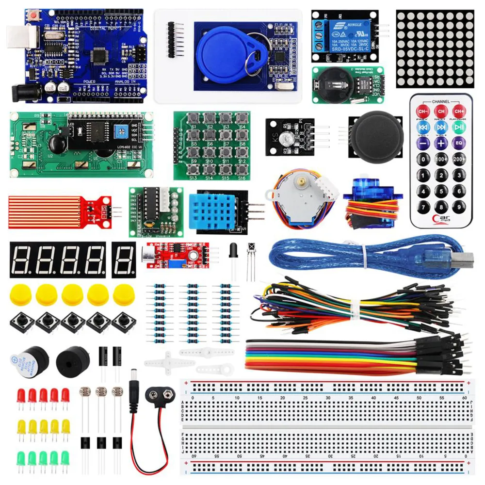 50 компл./лот RFID стартовый набор для Arduino UNO R3, обновленная версия, обучающий комплект