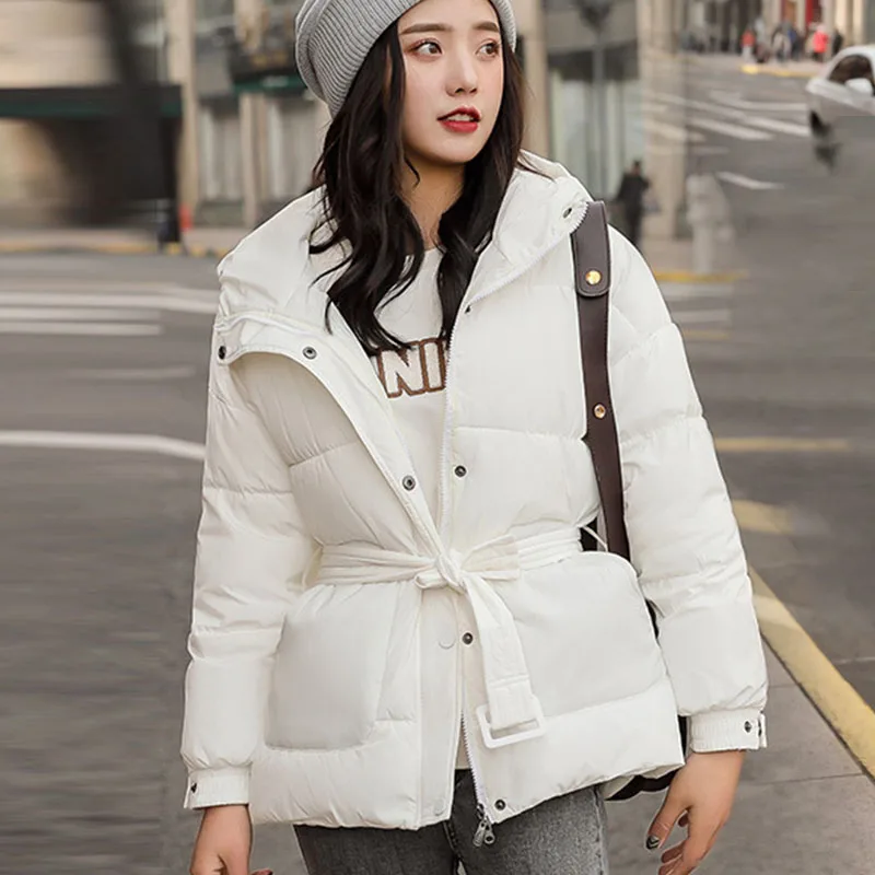 

Parkas Winter Woman 2023 Streetwear Hooded Jacket Basic Korean Style Black Women's Puffer Padded Coats Clothing Female Overcoat